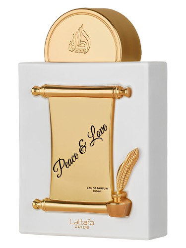 Lattafa Perfumes Peace & Love perfume bottle