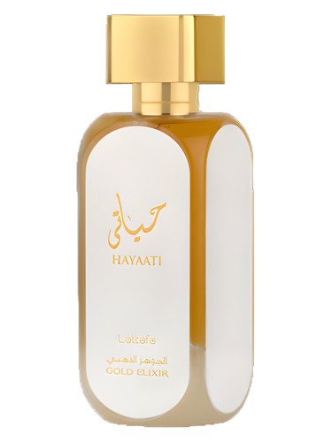 Lattafa Perfumes Hayaati Gold Elixir perfume bottle