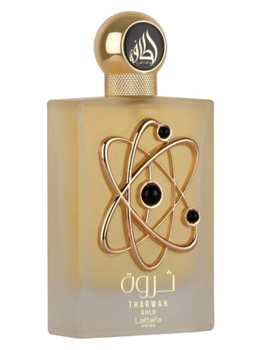 Lattafa Perfumes Tharwah Gold perfume bottle